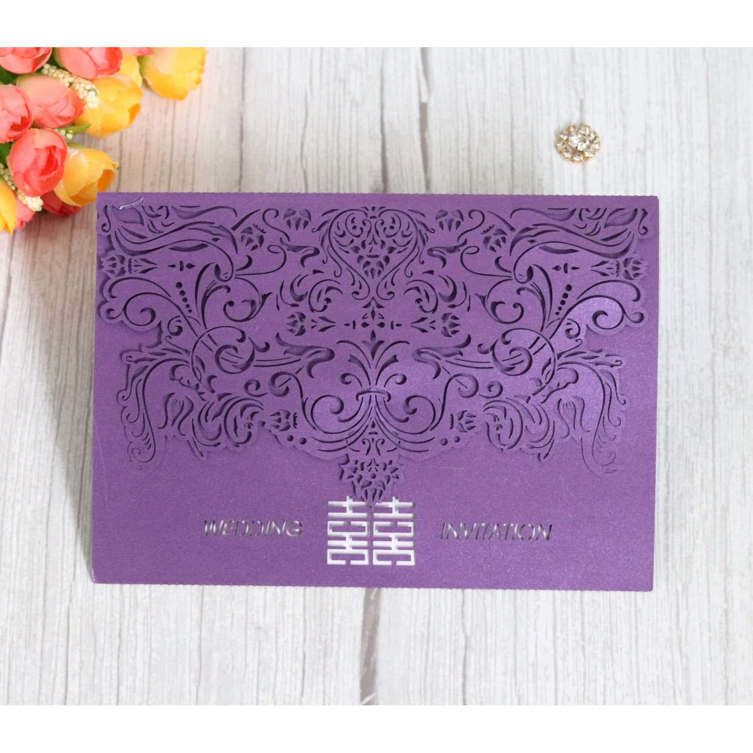 Chinese Style Invitation Card Latest Wedding Invitation Laser Cut Paper